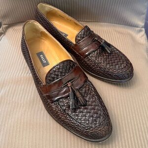 Brown Woven Men's Loafers